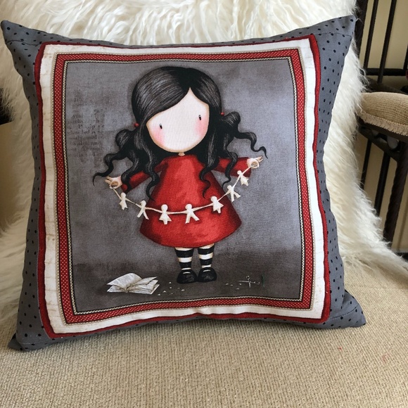 Adorable Girls Decorator Pillow - Picture 1 of 2